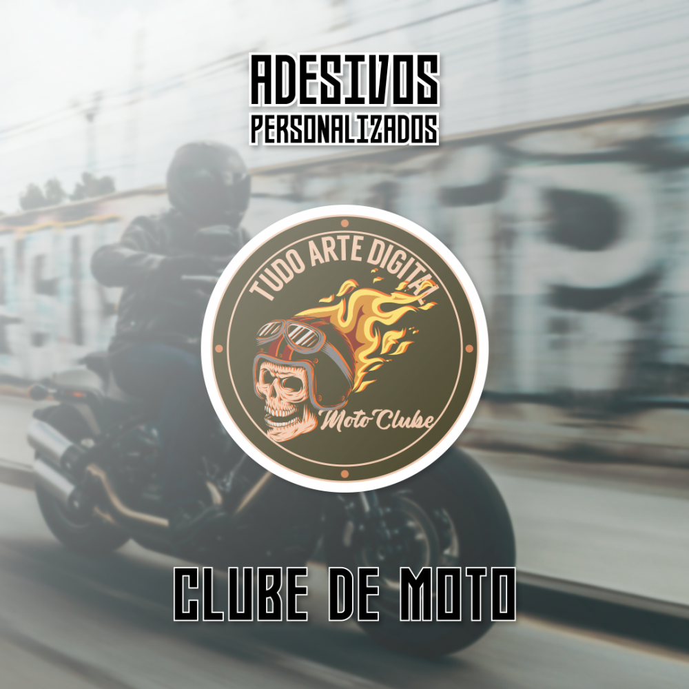 Adesivo Personalizado Clube De Moto 100 Unidades