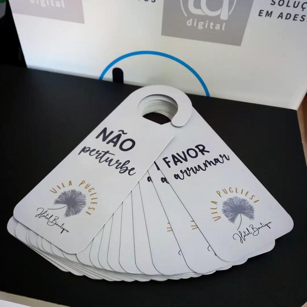 Aviso De Porta Personalizado Frente E Verso