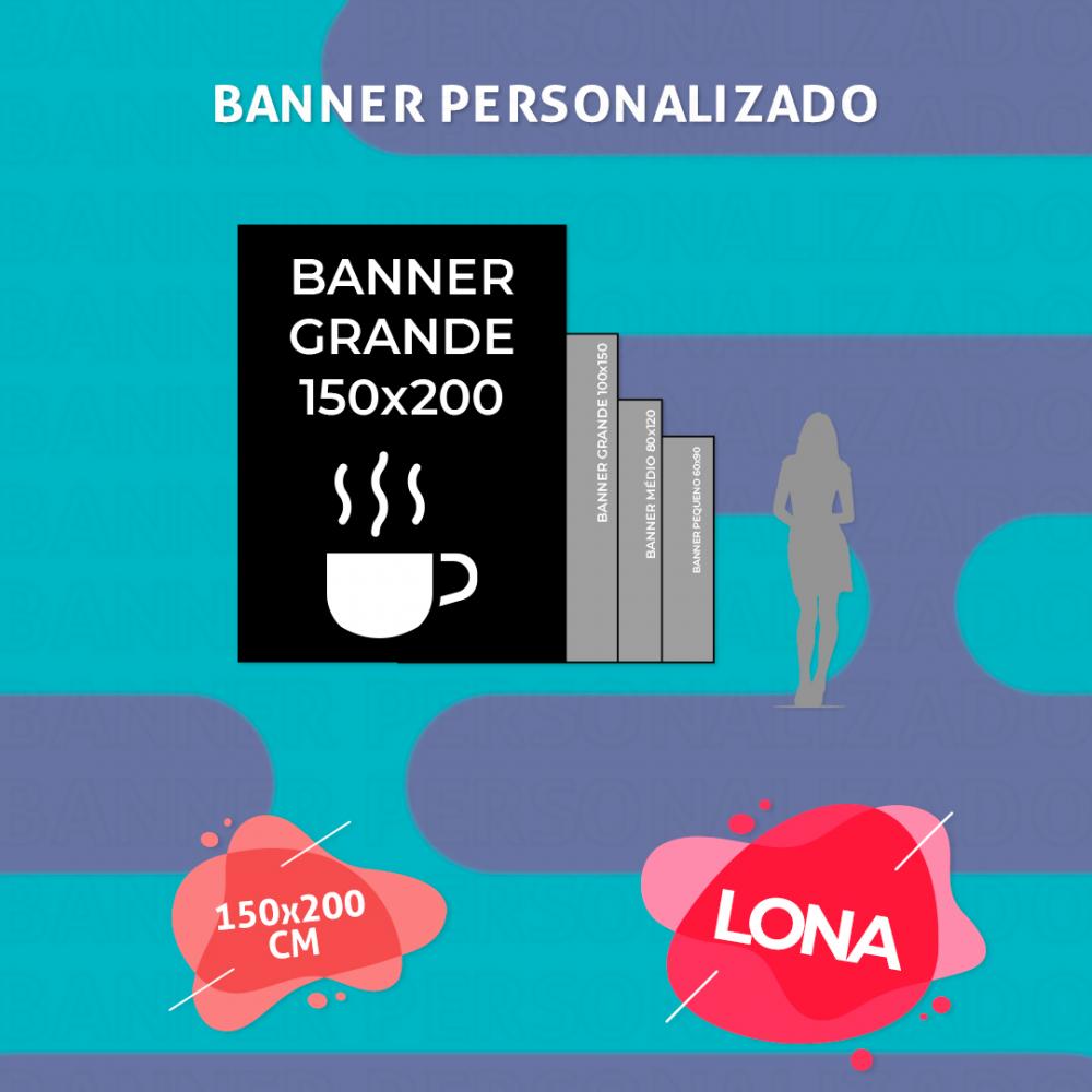 Banner Personalizado G Em Lona 150X200 Cm Com Acabamento Mais Arte