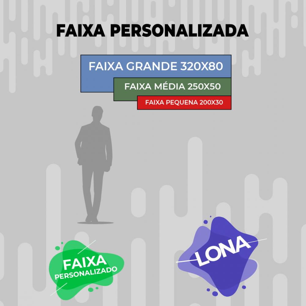 Faixa Personalizada Em Lona 200X30 Cm Com Acabamento Mais Arte