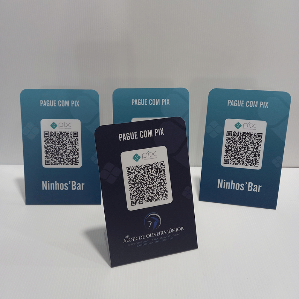Kit 10 Unidades Placa Qr Code Pix