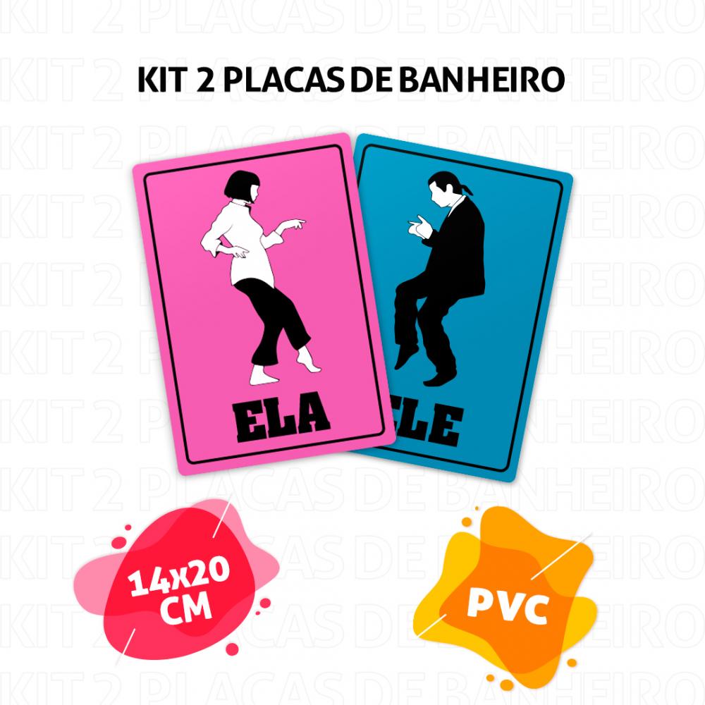 Kit 2 Placas De Banheiro