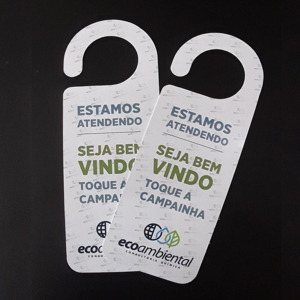 Kit 3 Aviso De Porta Personalizado Apenas Frente