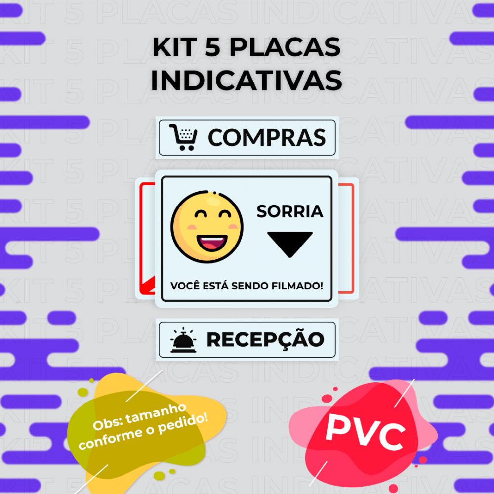 Kit 5 Placas Indicativas