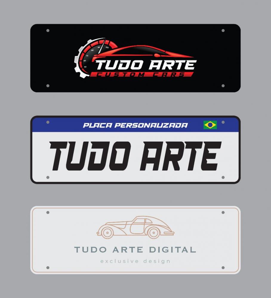 Kit Placa Automotiva Personalizada 10 Un