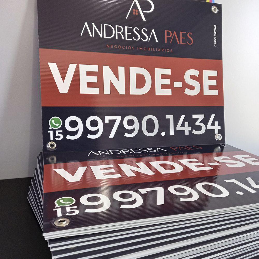 Kit Placas Imobiliárias 32,5X40 20 Un