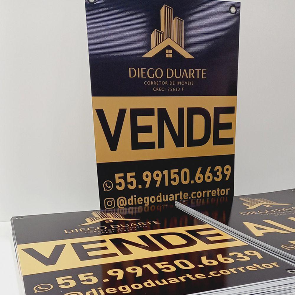 Kit Placas Imobiliárias 40X65 100 Un