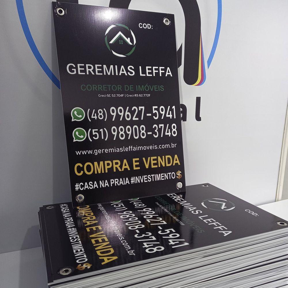 Kit Placas Imobiliárias 50X65 100 Un