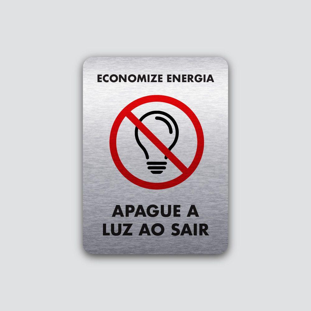 Placa Apague A Luz 140X190Mm