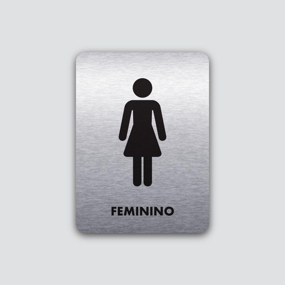 Placa Banheiro Feminino 140X190Mm
