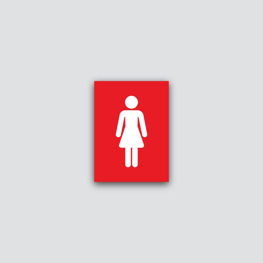Placa Banheiro Feminino 85X115Mm
