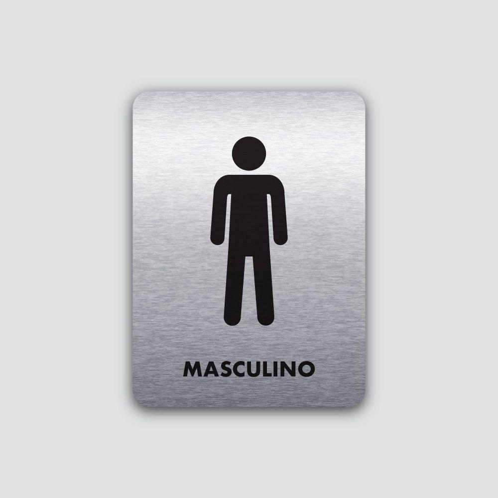 Placa Banheiro Masculino 140X190Mm