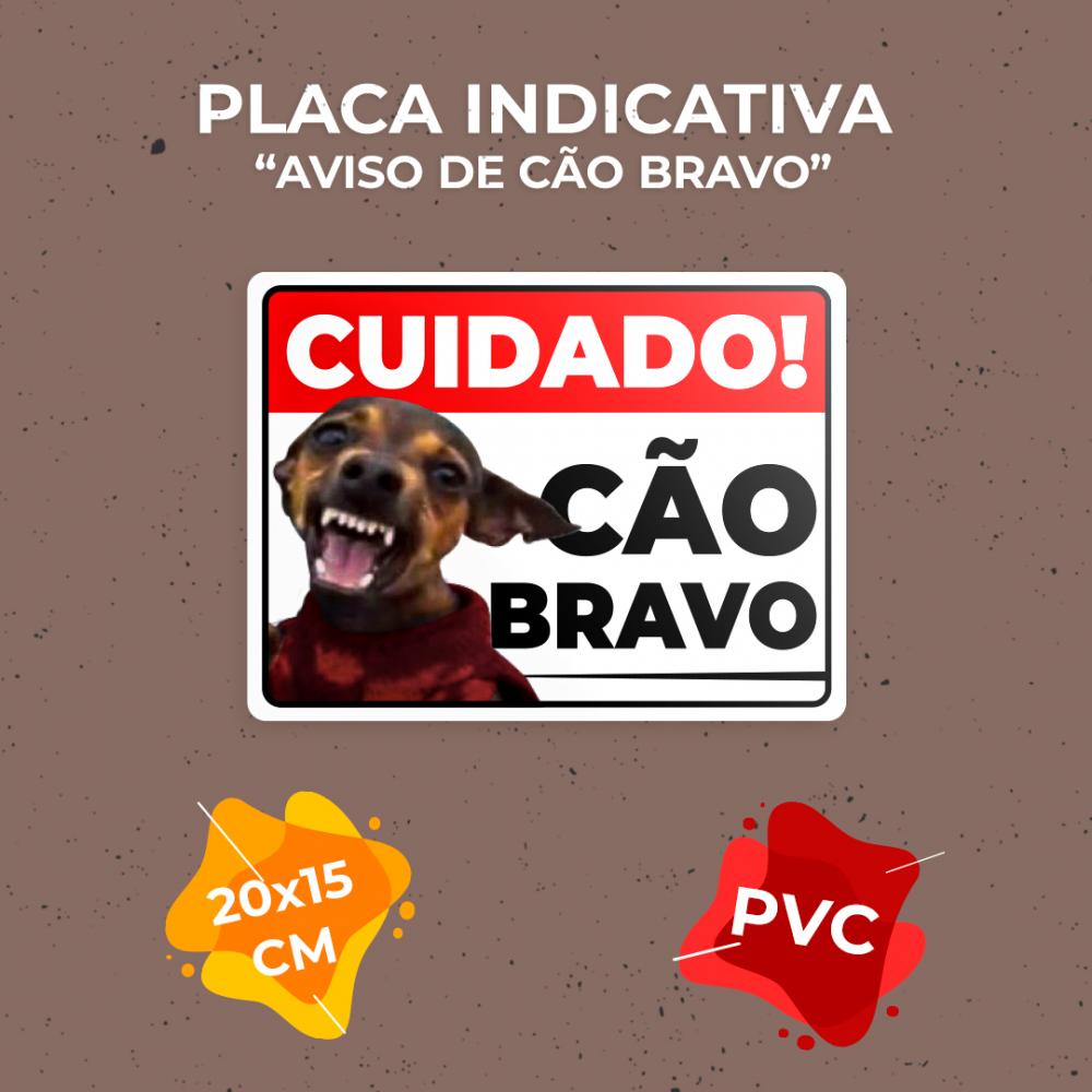 Placa Cão Bravo Personalizada