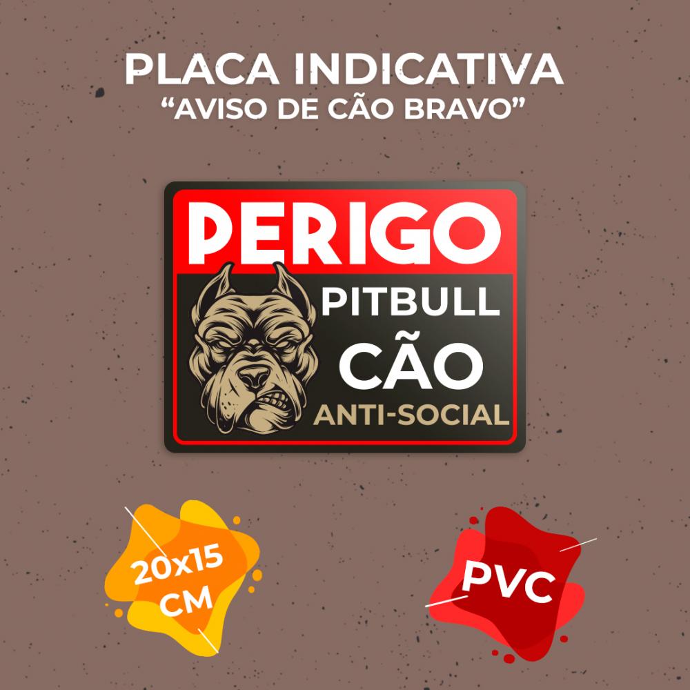 Placa Cão Bravo Personalizada