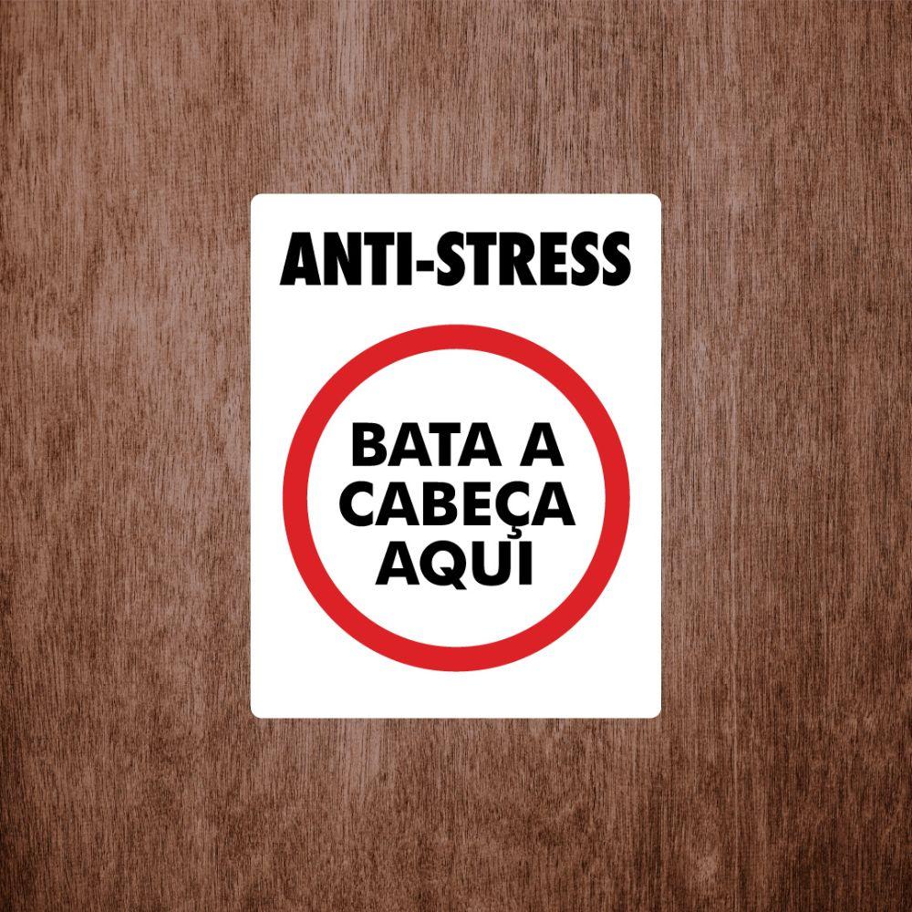 Placa Decorativa Bata A Cabeca Aqui 180X230Mm