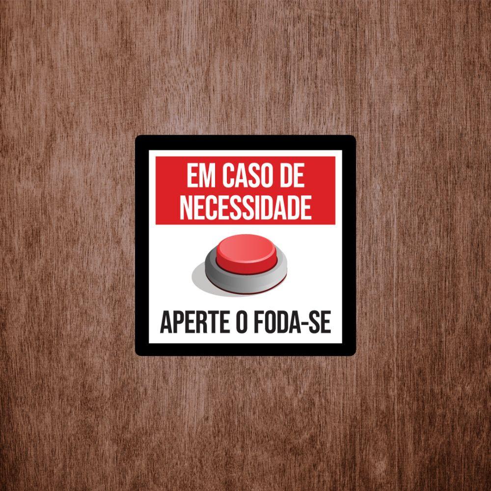 Placa Decorativa Em Caso De Necessidade 180X180Mm