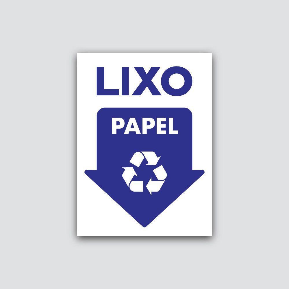 Placa Lixo Papel 140X190Mm