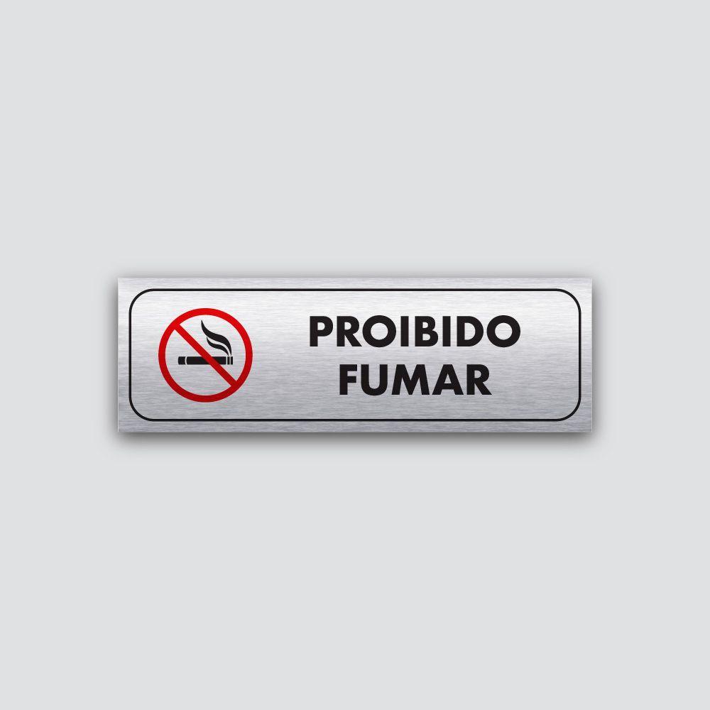 Placa Proibido Fumar 200x65mm 