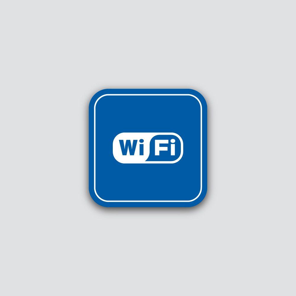 Placa Wifi Azul 120X120Mm