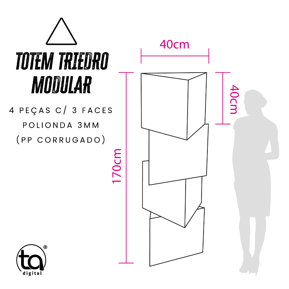 Totem Display Triedro Modular