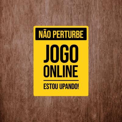 Placa Decorativa Jogo Online Nao Perturbe 180X230Mm