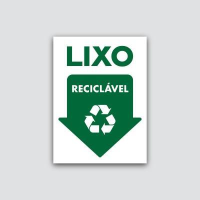 Placa Lixo Reciclavel 140X190Mm