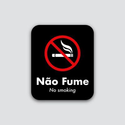 Placa Nao Fume 150X180Mm