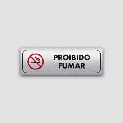 Placa Proibido Fumar 200X65Mm